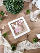 Metryczka dla dziecka pamiątka miś ramka