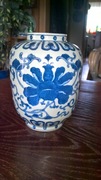 Piękny chiński wazon w niebieskie kwiaty (894)