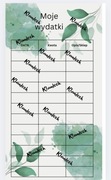 Wkłady do segregatora A6 statusy finansowe/moje wydatki 