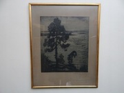 Obraz, stara grafika, Emil Westman