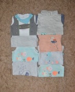 8szt Body z krótkim rękawem rozm.86