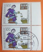 Niemcy DB znaczki 1991 # 1490** Farmaceuta dwójka pionowa 