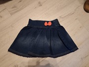 Słodka luźna spódniczka jeans bawełna r. 128, 8 lat rozpoczęcie roku okazje