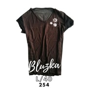 Bluzka brązowa z siatką i haftem rozmiar L 40