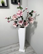 Magnolia sztuczne kwiaty kompozycja 175 cm, wysoka donica dekoracja prezent