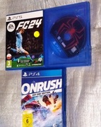 gra fc24 pl ps5, spiderman morales pl ps4, onrush ps4