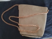 Mała torebka NEW LOOK, nubuk, zamsz, beż, camel