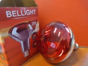 BELLIGHT Lampa Grzewcza Czerwona Promiennik Kwoka R125 230V E27 250W