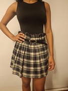 Spodnico-spodenki bawełna flanelowa czarne M z paskiem na gumkę 