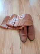 kozaki buty damskie 39 brązowe wysokie używane