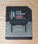 Karta Pamięci MMC, KINGSTON 1GB + ADAPTER, stan bdb