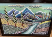 ,, Góry z rzeką ’’ obraz olejny