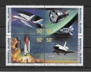 Wyspy Marshalla 1991 - 10 rocz. lotu wahadłowca, Mi 349-352**  