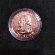 Ćwierć dolara 2001r certyfikat autentyczności 