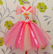 Sukienka roczek tiulowa z tiulu błyszcząca przebranie Skye Psi Patrol