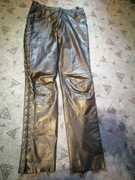 Spodnie czarne skórzane skóra naturalna 36 38 29