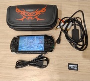 PSP PlayStation Portable 3004 - CFW + Karta 64GB + Kabel do TV + Etui