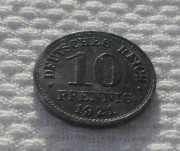 Niemcy Republika Weimarska 10 fenigów pfennig 1921 KM# 26 Cynk Stan super