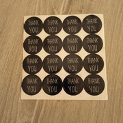 Naklejki Thank you dziękuję 16 sztuk