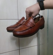 Męskie mokasyny 40 typu penny loafers marki Timberland, wykonane z gładk