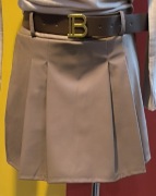 Spódnico spodenki z eko skóry z paskiem 