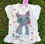 ŻAREK śliczna bluzeczka z cienkiej,przewiewnej bawełny,Kotek,98