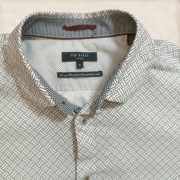 Ted Baker biała koszula w czarne wzorki 5 L