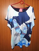 Przebojowa bluzka damska z grafiką - 2XL 