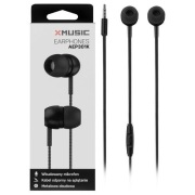 XMUSIC earphones AEP301K dokanałowe czarne