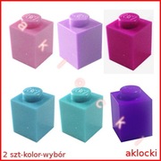 LEGO 3005 KLOCEK 1x1 fioletowy lawendowy śr lazurowy, niebieski j różowy 