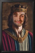 Portret królewski z ramką - śmieszny prezent dla mamy taty chłopaka 15x20