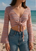 Sweterek plażowy plaża strój kąpielowy bikini narzuta