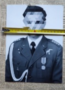 Duże zdjęcie portretowe PRL pilot lotnictwo samolot