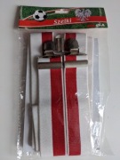 Holenderskie Szelki biało czerwone regulowane 