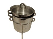 Sokownik parowy 8L Karl Hausmann, stal nierdzewna, szklana pokrywa