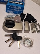 Zamek wierzchni bębenkowy  GERDA ZG200 50/60mm satyna z wkładką bębenkową 