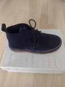 Zara Benetton Okaidi trzewiki granat rozm. 32 skóra naturalna zamszowa 