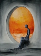 "Samotność" Duży obraz olejny 