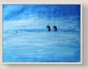 "Serca nie zamarzają”, dyptyk akrylowy 2*45*60 cm, unikat, certyfikat auten