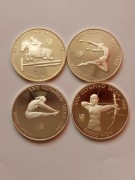 Korea, Srebro I.O. Seul 1988r.  4 sztuki  UNC.