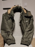 Stylowa męska zimowa kurtka khaki L 