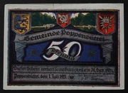 Notgeld Niemcy miasto Poppenbuttel 50 Pfennig 1921   (2)