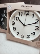 Zestaw 2x zegar ścienny 25 cm czarny + biały nowoczesny