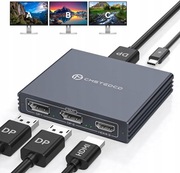 Splitter - Rozdzielacz DisplayPort MST 3 monitory 4K60Hz Adapter PC 