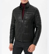 Czarna Skórzana Kurtka Marbet XXXL/46 Męska Motocyklowa Na zasuwkę