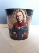 Metalowe wiaderko kubeł Marvel Captain Marvel gadżet z kina