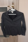 h&m koszula granatowa w kropki M 38 długi rękaw damska