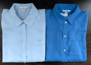 zestaw: H&M__dwie koszule lniane niebieska i jasnoniebieska - PREMIUM__36/S