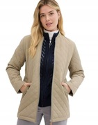 Okazja ! NOWA 279zł KOMFORTOWA pikowana kurtka beż na zamek_kieszenie_44/46