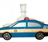 Kieliszki karafka stojak polej Policja zestaw z cyferką